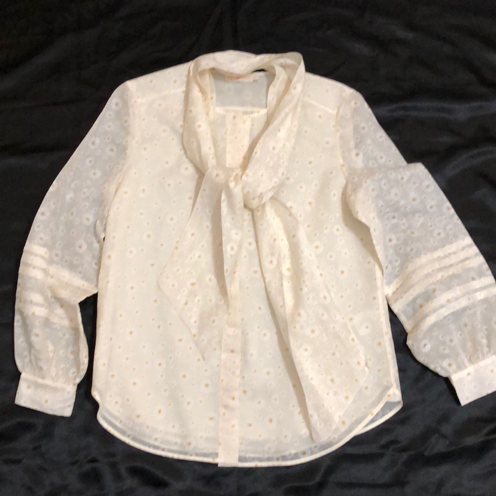NWOT Tory Burch bow blouse Sz8